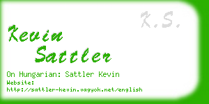 kevin sattler business card